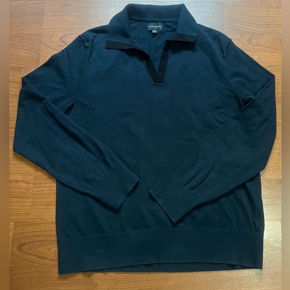 ClUB MONACO Mens pull over color block  long sleeve sweater